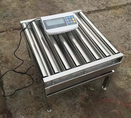 100kg輸送滾筒電子秤廠家 100公斤不鏽鋼（gāng）滾輪電子秤價格